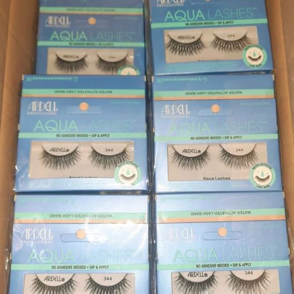 Bundle Lot of 68 Pairs Ardell Professional Aqua Lashes Eyelashes #344 Black